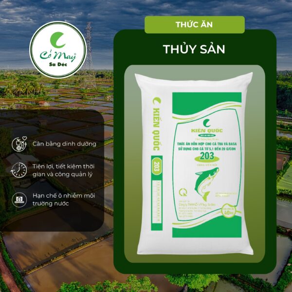 THỨC ĂN HỖN HỢP CHO CÁ TRA VÀ CÁ BASA – 203 DẠNG VIÊN NỔI
