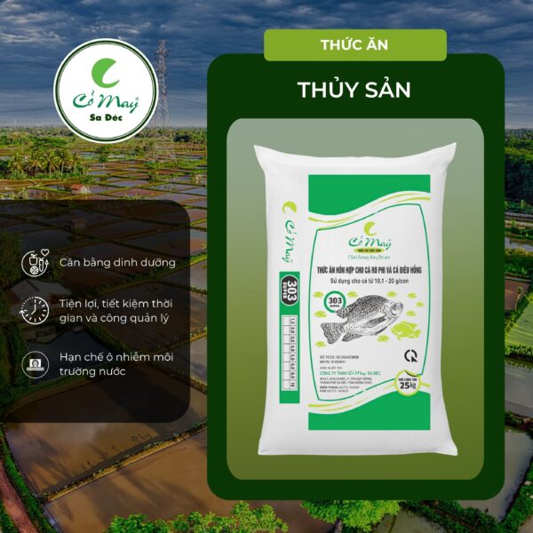 THỨC ĂN HỖN HỢP CHO CÁ RÔ PHI VÀ CÁ ĐIÊU HỒNG – 303